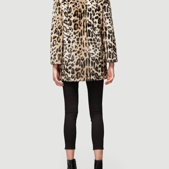 FRAME Denim Faux Fur/Cheetah/Animal Print Ultra Soft Coat Sz Sm - Picture 4 of 11